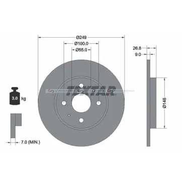 Bromsskiva ytterø-249mm Beställ nu