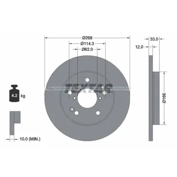 Bromsskiva ytterø-268mm Sänkt pris